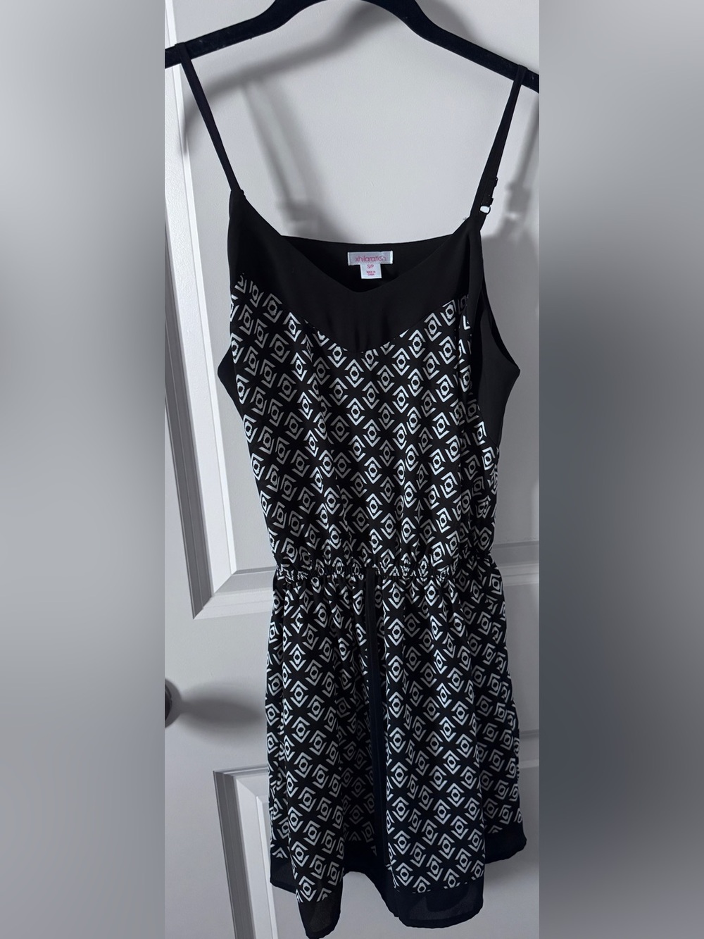 Xhilaration Black & White Geometric Sleeveless dress-Small
